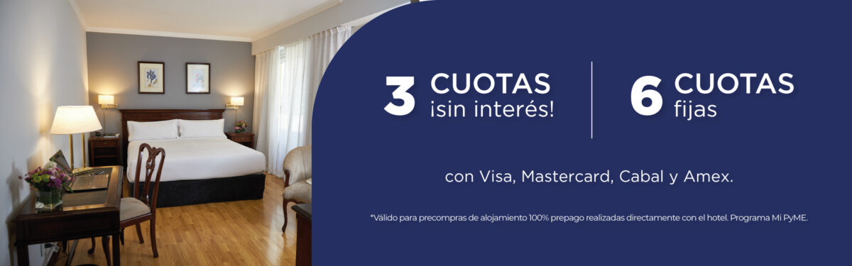 Cyan hotel de las americas 3 cuotas sin interes o 6 cuotas fijas
